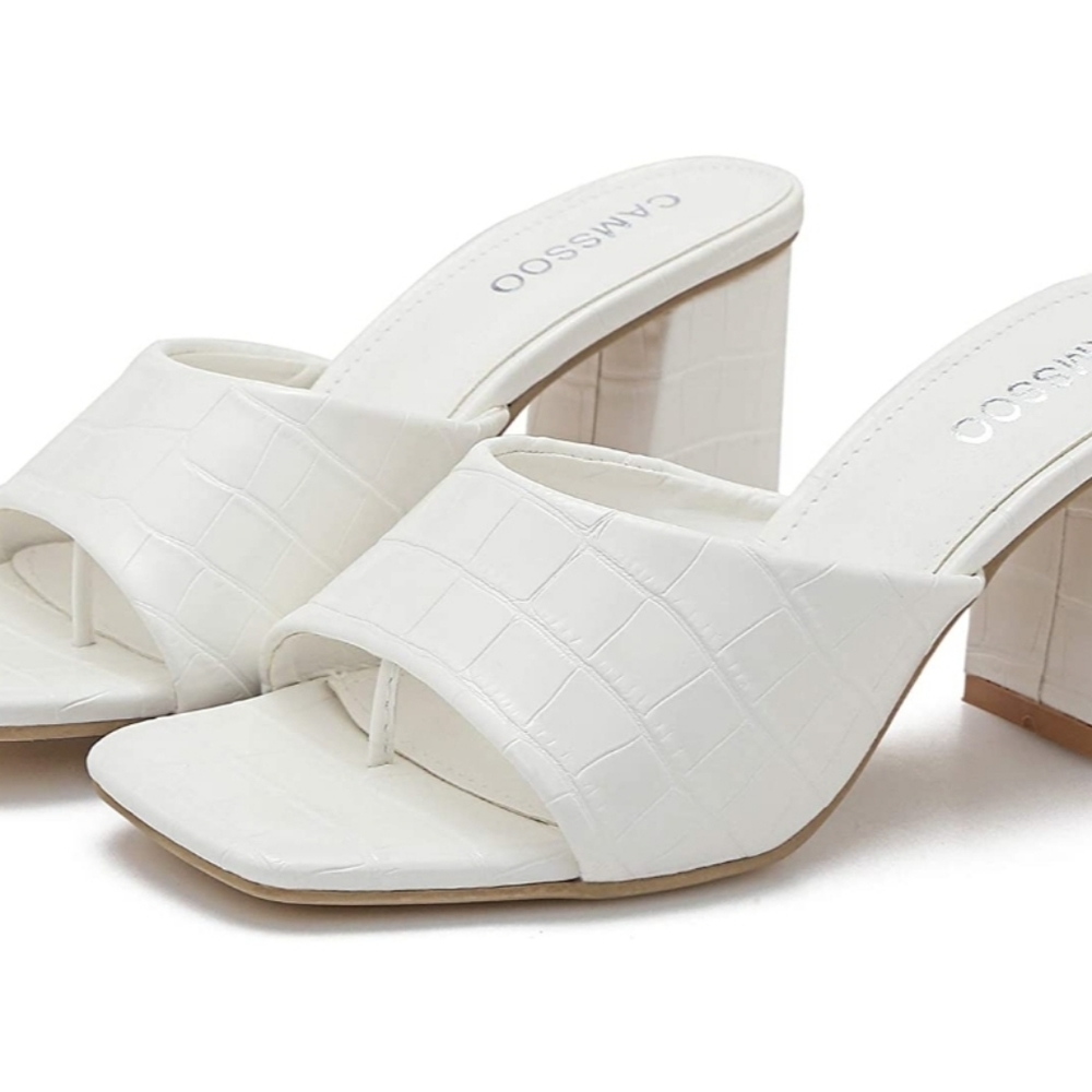Square Toe Slide Sandals